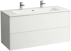 Laufen PRO S Keskeny mosdó alsószekrénnyel, két fiókkal egy csaplyuk, középen , Fényes fehér H8649632611041 (H8649632611041)