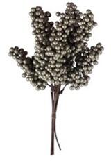 Művirág bogyós csokor 25 cm olajzöld (260646)
