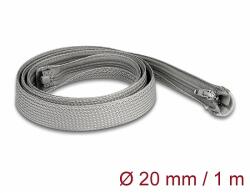 Delock Befont karmantyú zipzáras szorítóval hőállóság egészen 1 m x 20 mm-es szürke (20824)