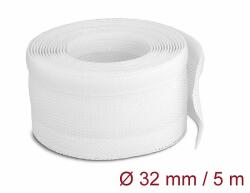 Delock Fonott kábelharisnya tépőzárral 5 m x 32 mm fehér (20818)