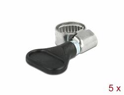 Delock Tömlőbilincs pillangó fogantyúval rozsdamentes acél 400 SS 8 - 12 mm 5 db. fekete (19510)