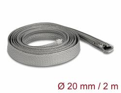 Delock Befont karmantyú zipzáras szorítóval hőállóság egészen 2 m x 20 mm-es szürke (20830)