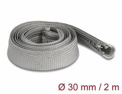 Delock Befont karmantyú zipzáras szorítóval hőállóság egészen 2 m x 30 mm-es szürke (20831)