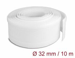 Delock Fonott kábelharisnya tépőzárral 10 m x 32 mm fehér (20820)