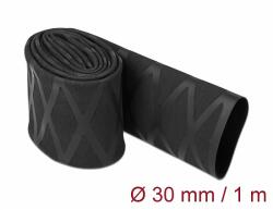 Delock Zsugorcső X-mintás nem csúszós 1 m x 30 mm fekete (19596) - dellaprint