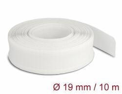 Delock Fonott kábelharisnya tépőzárral 10 m x 19 mm fehér (20819)