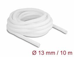 Delock Fonott kábelharisnya önzáródó 10 m x 13 mm fehér (20813)