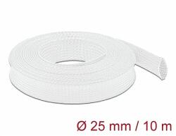 Delock Fonott kábelharisnya nyújtható 10 m x 25 mm fehér (20806)