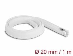 Delock Befont karmantyú zipzáras szorítóval hőállóság egészen 1 m x 20 mm-es fehér (20821)