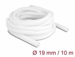 Delock Fonott kábelharisnya önzáródó 10 m x 19 mm fehér (20815)