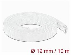 Delock Fonott kábelharisnya nyújtható 10 m x 19 mm fehér (20805)
