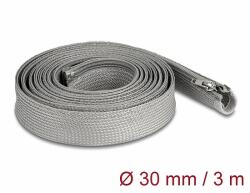 Delock Befont karmantyú zipzáras szorítóval hőállóság egészen 3 m x 30 mm-es szürke (20837)