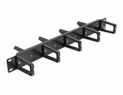 Delock 19 kábelrendező menetpanel mindkét oldalon 9 hurokkal (5 db. vertikális, 4 db. 45 -os szögbe (66850)