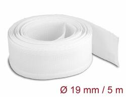 Delock Fonott kábelharisnya tépőzárral 5 m x 19 mm fehér (20817)