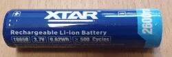XTAR 18650 3, 7 V Újratölthető Li-ion 2600mAh akkumulátor védelemmel (18650-2600)