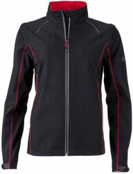 James & Nicholson (Daiber) Női softshell kabát 2v1 JN1121 - Fekete / piros | L (1-JN1121-1745129)