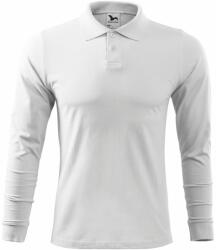 MALFINI Férfi hosszú ujjú galléros póló Single J. LS - Fehér | L (2110015)