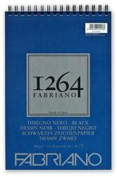 Fedrigoni 1264 fekete rajztömb, 200 g - A4, felül spirálos