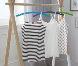 Tchibo 3 lány trikó szettben, mintás, fekete/fehér 1x fekete-fehér csíkos, 1x fehér, 1x fehér, fekete pöttyökkel 122/128