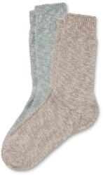 Tchibo 2 pár női kötött zokni szettben, füstkék/taupe 1x melírozott füstkék, 1x melírozott taupe 35-38