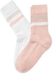 Tchibo 2 pár női zokni, barack/fehér 1x rózsaszín, 1x fehér 35-38