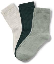 Tchibo 3 pár női zokni szettben, krém/fekete/zöld 1x sötétzöld, 1x melírozott krémszínű, 1x zöld, ezüstösen csillogó szállal 35-38