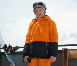 Tchibo Fiú sí- és snowboard kabát, narancssárga Narancssárga-antracitszínű colorblocking minta 122/128