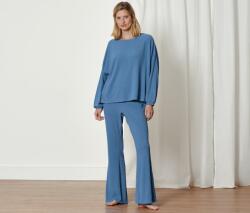 Tchibo Női pizsama, bordázott, kék Kék XL 48/50