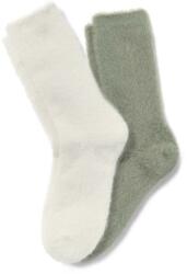 Tchibo 2 pár női puha zokni szettben, krém/zöld 1x krémszínű, 1x zöld 35-38