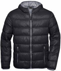 Daiber Jachetă pentru bărbați ușoară din pene JN1060 - Neagră / gri | 3XL (JN1060-1701284)