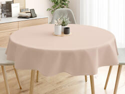 Goldea dekoratív asztalterítő rongo deluxe - bézs, szatén fényű - kör alakú Ø 210 cm