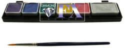 Diamond Fx 6 színű arcfesték készlet - Metál /1x6g - 5x3g/ - mkkreativ