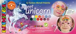 Eulenspiegel arcfesték - 10 színű + 2db glitter paletta - Sweet Unicorn
