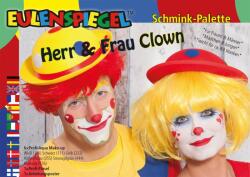 Eulenspiegel 6 színű arcfesték paletta - Bohóc "Herr & Frau Clown