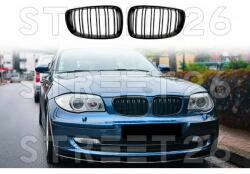 Tuning - Specials Grile Centrale compatibil cu BMW Seria 1 E81 E82 E87 E88 LCI Facelift (2007-2011) M Design Negru Lucios (4416)