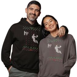  Kosárlabdás karácsony - Unisex Kapucnis Pulóver (884594)