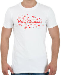 printfashion Merry Christmas - Férfi póló - Fehér (5783200)