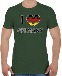 printfashion I love Germany - Férfi póló - Katonazöld (10789702)