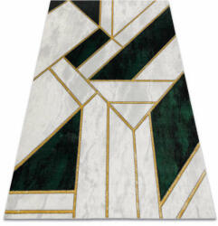 Glamour EMERALD szőnyeg 1015 glamour, elegáns márvány, geometriai üveg zöld / arany 160x220 cm (AF409)