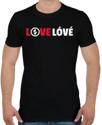 printfashion LOVE LÓVÉ 2 - Férfi póló - Fekete (10845629)