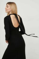 ANSWEAR ruha fekete, midi, testhezálló - fekete S/M - answear - 15 990 Ft