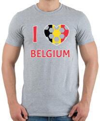 printfashion I love Belgium - Férfi póló - Sport szürke (10791001)