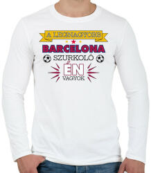 printfashion Barcelona szurkoló - Férfi hosszú ujjú póló - Fehér (10862670)