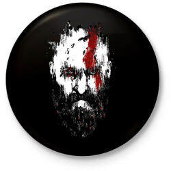 printfashion Kratos - God of War - Kitűző, hűtőmágnes - Fekete (10850316)
