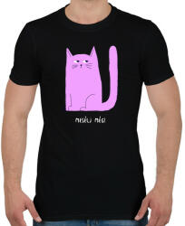 printfashion MESELJ MEG - Férfi póló - Fekete (10885062)