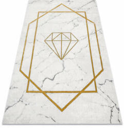 Glamour EMERALD szőnyeg 1019 glamour, elegáns gyémánt, márvány krém / arany 160x220 cm (AF422)