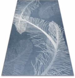 Vintage ANDRE 1148 mosható szőnyeg Tollak, vintage csúszásgátló - kék 160x220 cm (I049)