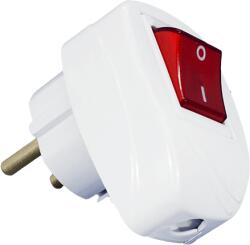 ELMARK Fisa Cu Intrerupator Si Lumina 16а 2р+е Alba (192127/wh)