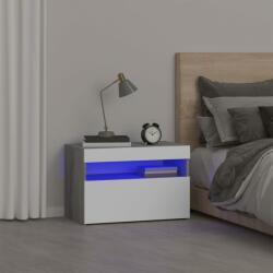 vidaXL Noptiere cu lumini LED, gri sonoma, 60x35x40 cm (3152828)
