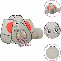 vidaXL Cort de joacă elefant pentru copii 250 bile, gri, 174x86x101 cm (3107741)
